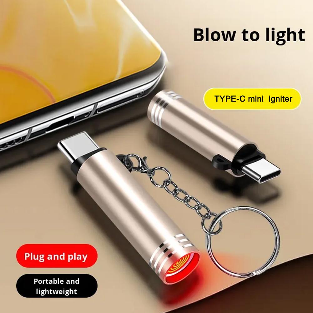 Lighter Windproof - Мини-зажигалка типа C для зажигания, ветрозащитная