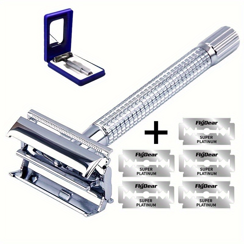 Men Accessories Combo Set - Набор классических традиционных безопасных бритв с