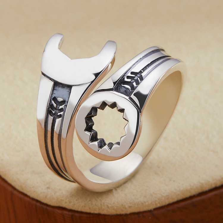 Men Accessories Wholesale - Регулируемые кольца из стерлингового серебра 925