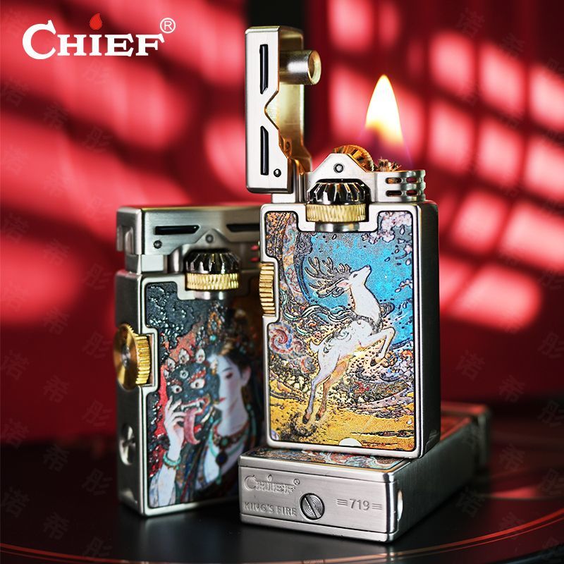 CHIEF Ретро масляная зажигалка – обзор и цена Lighter Windproof